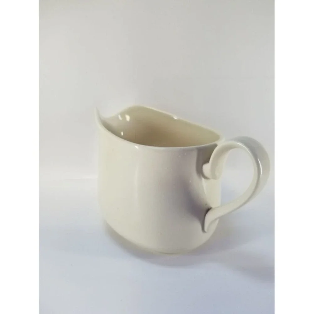 Corning Cream‎ Pitcher White Stoneware B1-TY Vintage Microwave Safe Ceramic